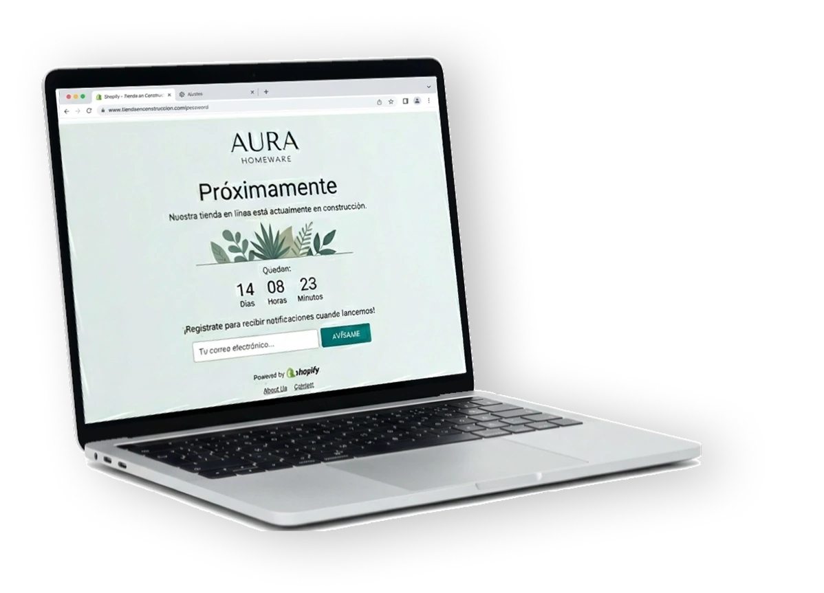 Notificación de una nueva venta en una tienda Shopify